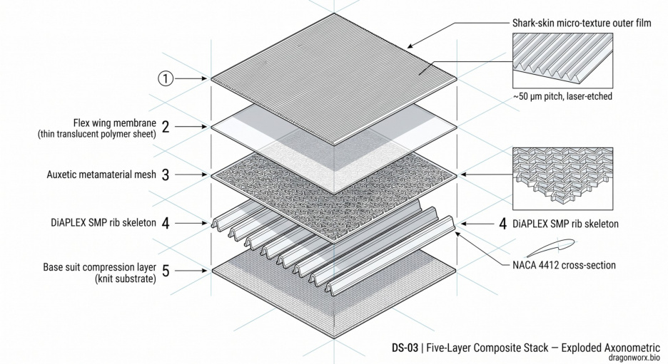 DS-05 auxetic metamaterial panel engineering drawing